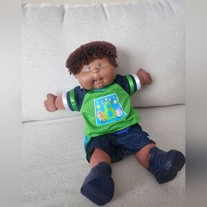 Vintage 2004 Cabbage Patch Kids with Green and Blue Outfit
